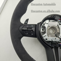 Volant en microsuède blanc avec surpiqûres pour BMW Série 3 Série 5 F10 F20 F30 F90 F01 F02 - Vente Flash