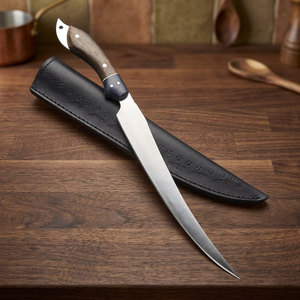 12-inch hand-forged Stainless steel fillet <b>knife</b> Camel <b>bone</b> <b>handle</b> hunting <b>knife</b> Razor sharp OEM service fillet <b>knife</b> - Product Image 3
