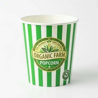 Seau à Popcorn Rond en Plastique PP Personnalisable Réutilisable Portable 1.5/2.5/3.5/4.5L pour Garde-Manger et Camping