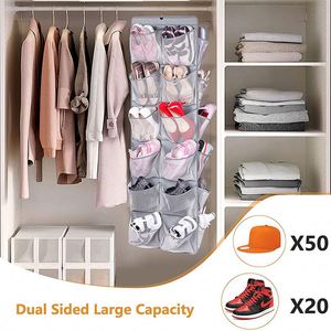 <b>Large</b> Capacity Shoe Organizer Over the Door Hanging Shoe Rack Door Shelf Hanger Holder - Product Image 6
