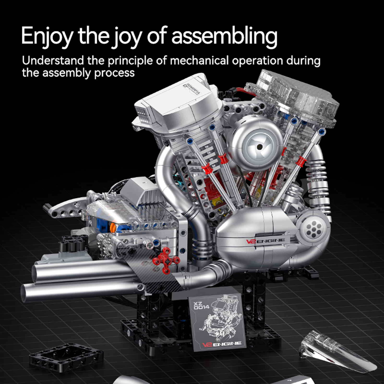 Blind Engine ２個セット XINZHUAN XZ0014 2026 New MOC Classic V2 Flat-Head Engine Model Kit