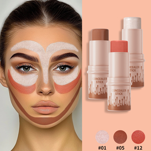 Stick 3-en-1 <span class=keywords><strong>Bronzer</strong></span>, Illuminateur et Blush – Marque Privée – Imperméable, Longue Tenue, Pailleté – Stick Baume Illuminateur et Stick de Contour - Product Image 6