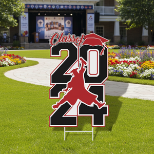 Наборы вывесок для двора из гофрированного картона с креплениями-штырями: буквы «С Днем Рождения», вывески для выпускных вечеринок - Product Image 2