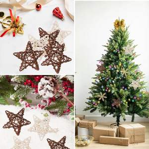 20 PCS Mini Rotin Étoiles Rotin Décorations de Mariage-Décoration de boules de Noël - Product Image 2