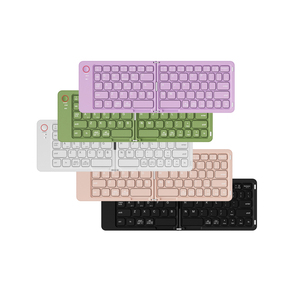 Clavier et souris sans fil miniatures pliables BT capacitifs 2,4 GHz, combo portable pour <span class=keywords><strong>iPad</strong></span> Mini - Product Image 2
