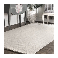 Tapis de sol en polypropylène tressé pour intérieur et extérieur, tapis de sol tissé à la main pour chambre à coucher