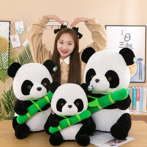 Giocattoli di peluche Panda personalizzati di alta qualità cartone animato bianco e nero Panda peluche giocattoli di peluche morbido cuscino imbottito - Product Image 3