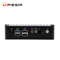 Piesia Quad Core PC de bureau à client léger Celeron J1900 2 Lan RS232 4 * USB X86 Linux Mini PC industriel sans ventilateur Nano pour kiosque