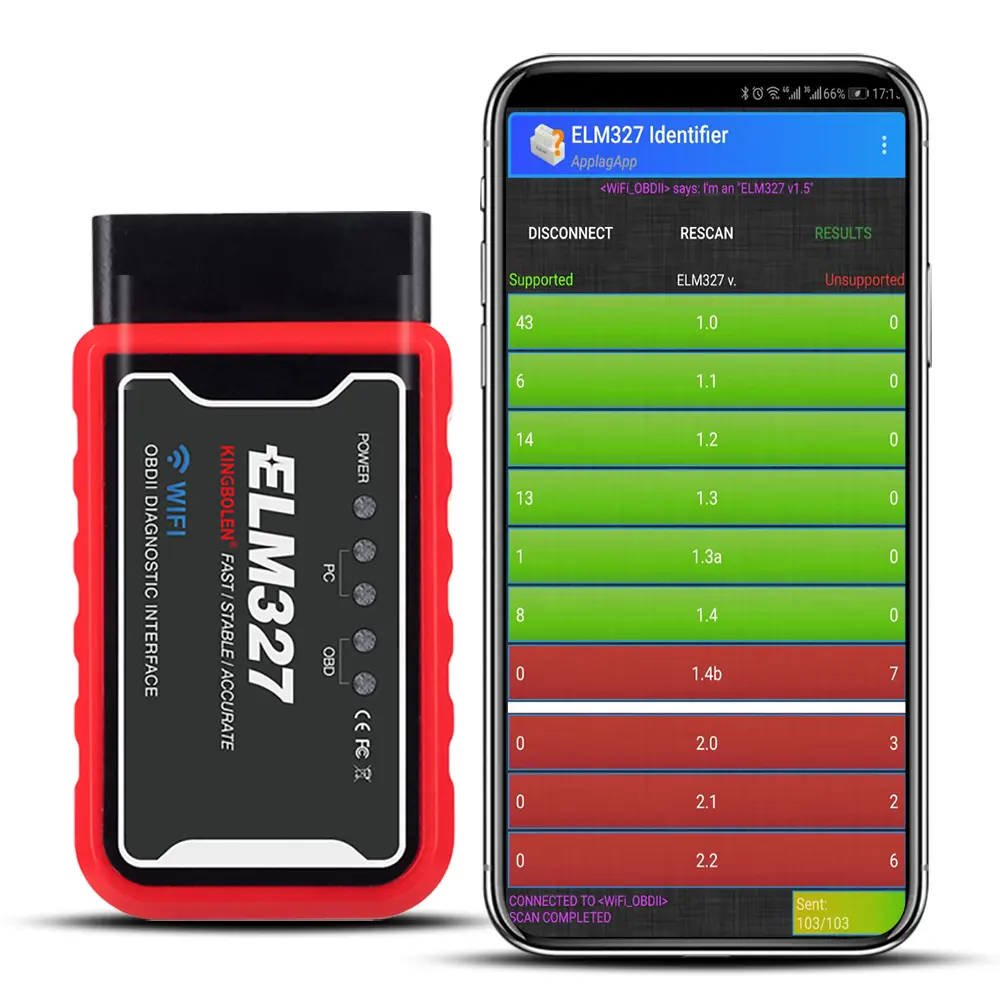 Nuovo ELM327 V1.5 OBD2 Scanner Wifi Wifi ELM 327 OBD strumento diagnostico per auto per Android /IOS OBDII Mini lettore di codice