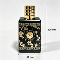 Meilleure bouteille de parfum en verre rectangulaire, bouteille de parfum noire mate, 100 ml, bouteille de parfum de luxe vide avec boîte, haute qualité