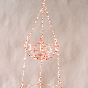 Panier à <span class=keywords><strong>fruits</strong></span> suspendu à 2 couches en acier inoxydable, <span class=keywords><strong>Design</strong></span> ouvert - Product Image 3
