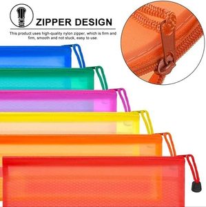 Wholesale Waterproof PVC <b>File</b> Bag Frosted Folder Clear Plastic Bill Document Pouch Durable Mesh Zipper Pouch for Makeup <b>Storage</b> - Product Image 4