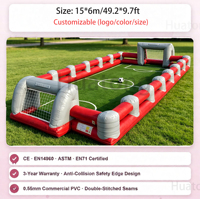 Terrain de football gonflable géant commercial pour jeux interactifs de carnaval sportif, à vendre et à louer