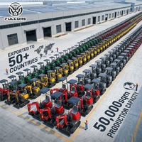 Mini-excavatrice Fulcore Euro V, émissions conformes CE ISO9001, faible consommation de carburant, pour travaux agricoles, vergers et terrassement.