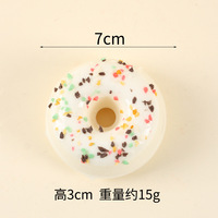 Donuts artificiels en sucre PU, échantillons de décoration amusants pour pâtisseries, ornements pour arbre de Noël