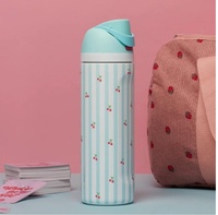 Gourde isotherme de sport 24oz en acier inoxydable 304 à double paroi, haute qualité, anti-fuite, avec paille, écologique