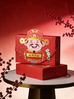 Boîte à gâteau en plastique PET rectangulaire rouge personnalisée Enjia, conteneur cadeau écologique avec matériaux recyclés pour le stockage des aliments ou les cadeaux