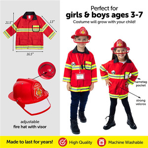 <span class=keywords><strong>Costume</strong></span> de <span class=keywords><strong>pompier</strong></span> pour enfants lavable de qualité supérieure <span class=keywords><strong>costume</strong></span> de jeu de rôle pour enfants avec ensemble de jouets de <span class=keywords><strong>pompier</strong></span> complet accessoires - Product Image 2