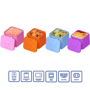 Petit mini-récipient à collation empilable pour enfants boîtes à déjeuner pour enfants diviseur de sauce en silicone récipient à collation tasse - Product Image 2