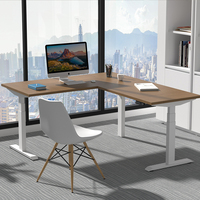 Mobilier de bureau Bureau électrique à double moteur Bureau debout réglable en hauteur Bureau élévateur électrique à double moteur