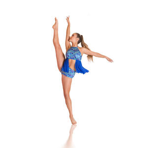 Offre Spéciale professionnel paillettes noires vêtements de danse latine Performance porter des Costumes de danse occidentale - Product Image 4