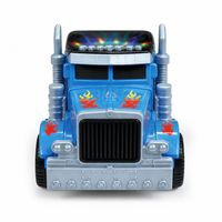 Camion robot semi-remorque en plastique durable et non toxique, déformable, avec tuyaux d'échappement et moteur doré, cadeau éducatif pour enfants de 2 à 4 ans