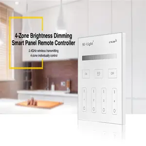 Xiaomi-variateur Wifi LED mural Mi light T1, 4 zones d'éclairage, panneau de contrôle tactile, intensité d'éclairage réglable, télécommande, version originale