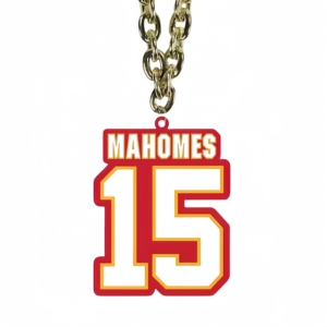 All'ingrosso Fanchain personalizzata calcio oversize Touchdown magnete Jumbo Foam grande LOGO 3D EVA catene di ventaglio collane - Product Image 4
