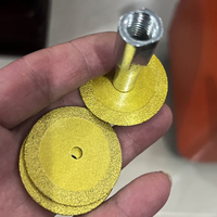 Disco de diamante de 40/50 mm con soldadura al vacío para corte de azulejos, mini esculturas, grabado y corte de granito, cerámica y piedra.