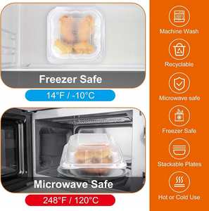 Contenedor Transparente Tipo Concha para Llevar Comida, Envases Desechables de Plástico para Pasteles, Hamburguesas, de 6 Pulgadas - Product Image 3