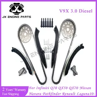 Kit de chaîne de distribution pour la reconstruction du moteur V9X 791 pour Nissan 3.0 Navara Pathfinder Renault Laguna Infiniti Q70 QX50 QX70 3.0T 3.0L Diesel