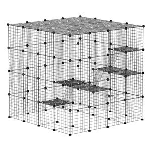 Gabbia per Gatti da Interno a 4 Livelli con Amaca, Recinto DIY per 1-3 Gatti, Prezzo di Fabbrica - Product Image 6