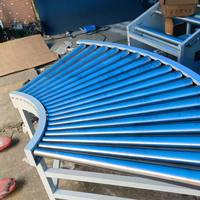 Système de convoyeur à rouleaux en acier industriel à forte capacité, vitesse réglable, rouleaux galvanisés, manutention de palettes robuste, facile à utiliser