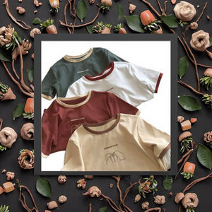 Camisetas de Verano para Mujer, Casuales, Lisas, de Manga Corta, Tejidas, Ligeras, Estampadas, 180G, Anti-Pilling, Venta al Por Mayor - Product Image 3