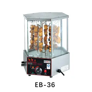 Máquina de espeto de carne de bambu para churrasco automática de aço inoxidável, máquina torradora de carne de venda quente