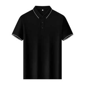 Men Cotton <b>Polo</b> Shirt Short Sleeve Breathable Summer Workwear Loose Fit 195g 40-Count Long Staple Sirospun 3D Pique Collar - Product Image 3