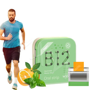 Venta de fábrica, tiras de disolución oral de vitamina B12 confiables, tiras de suplemento de vitaminas de disolución rápida, tira oral con sabor - Product Image 1