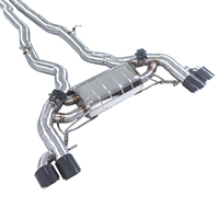 Silenciador de tubo medio trasero de tres litros para BMW X3 M40i 2022, con válvulas eléctricas de acero inoxidable 304, salida cuádruple, tamaño CE 110X52X22, venta al por mayor
