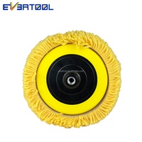 EVERTOOL 2 disques de polissage auto-adhésifs en pure laine de 8 pouces (lot de 2) – Kit de tampons de lustrage et de cirage en laine – Polisseuse