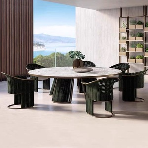Ensemble de mobilier de jardin moderne <span class=keywords><strong>en</strong></span> aluminium et corde, comprenant un canapé, une table et des chaises avec coussins confortables pour <span class=keywords><strong>salon</strong></span> extérieur - Product Image 2