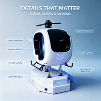 Simulador de Vuelo y Montaña Rusa 9D VR para Interiores, de Fibra de Vidrio, con Función de Disparos de Aviones y Helicópteros, NINED ND-AL-021, para Centros Comerciales y Salas de Juegos