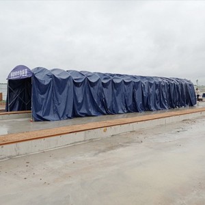Tente pliante rétractable coulissante, auvent mobile en PVC, auvent pliable et abri de rangement extérieur robuste et imperméable. - Product Image 3