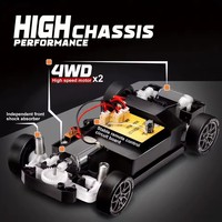 Voiture RC télécommandée haute vitesse 1/24ème, modèle sport, mini voiture de course RC, jouet pour enfants, 20 km/h, course et drift
