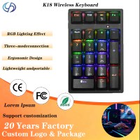 Clavier numérique externe mini USB 2.4G rétroéclairé RVB triple mode, neuf, pour comptabilité, caisse, ordinateur portable, bureau, Excel