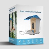 Mangeoire à oiseaux solaire étanche avec caméra extérieure, alimentation automatique, en plastique solide, design élégant