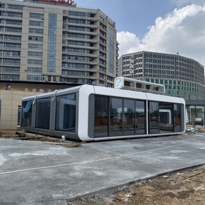 Cabaña de Oficina Prefabricada Moderna de Dos Pisos, Tipo Apple, de 40 Pies, con Dos Habitaciones, Casa Cápsula Pequeña para Terrenos Inutilizados - Product Image 1