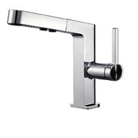 Robinet de lavabo monotrou en alliage de zinc moderne de vente chaude