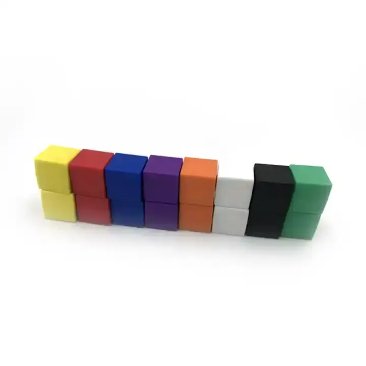 Magnet kotak n60 Neodymium, Magnet kotak Magnet permanen blok kubus tahan air warna kustom dengan lapisan plastik/karet