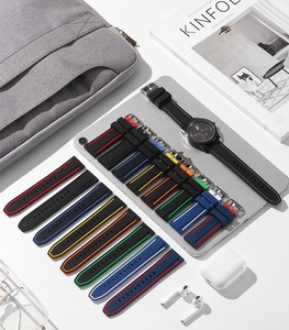 Bracelets de montre en silicone à dégagement rapide avec logo personnalisé, réglables 20mm 22mm 24mm 26mm, bracelets de montre en caoutchouc pour MoonSwatch - Product Image 4