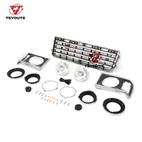 Calandre avant chromée modifiée TEYOUTE avec cadre de feux de coin pour Land Cruiser LC62 FJ62 1988-1991 – Amélioration